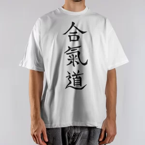 T-krekliņš Aikido melns uz balta